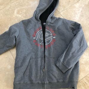 Quicksilver fleece lined hoodie Boys size 18-20